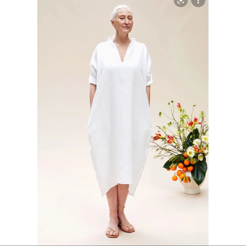 Rachel Craven Long Gaines Dress in White OS
